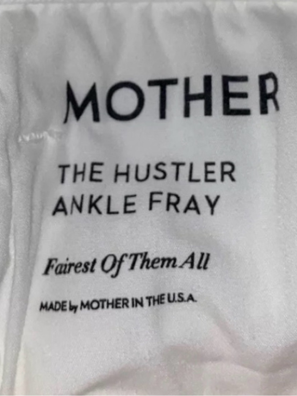NWT💕MOTHER The Hustler High Waist Fray Hem Ankle Color:Fairest Of Them All - Picture 13 of 15